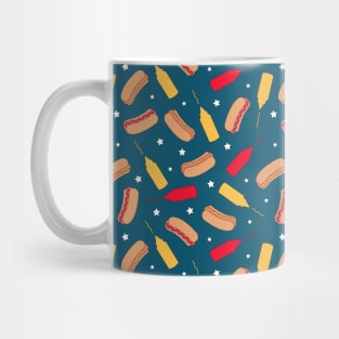 Hot Dog Celebration - Blue Mug